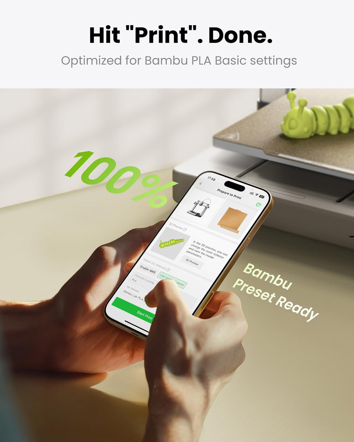 MarsWork Pre-Dried PLA Basic, 8 x 250g Bundle for Bambu Lab 3D Printers