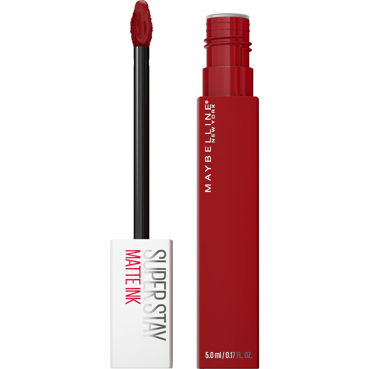 MAYBELLINE Super Stay Matte Ink Liquid Lipstick Makeup Long Lasting High Impact Color Up to 16H Wear Exhilarator Ruby Red and Innovator Cardinal Red 1 Count Each