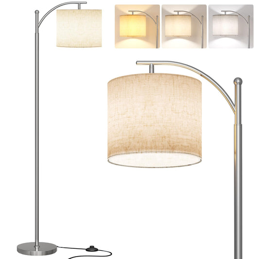 SUNMORY Arc Floor Lamp, Modern Floor Lamp with 9W 3 Color Temperatures Bulb