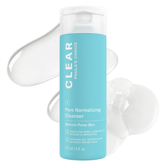 Paula's Choice--CLEAR Acne Cleanser--For Facial Acne, Breakouts, Redness, Clogged and Enlarged Pores, Blackheads--1-6 oz Bottle