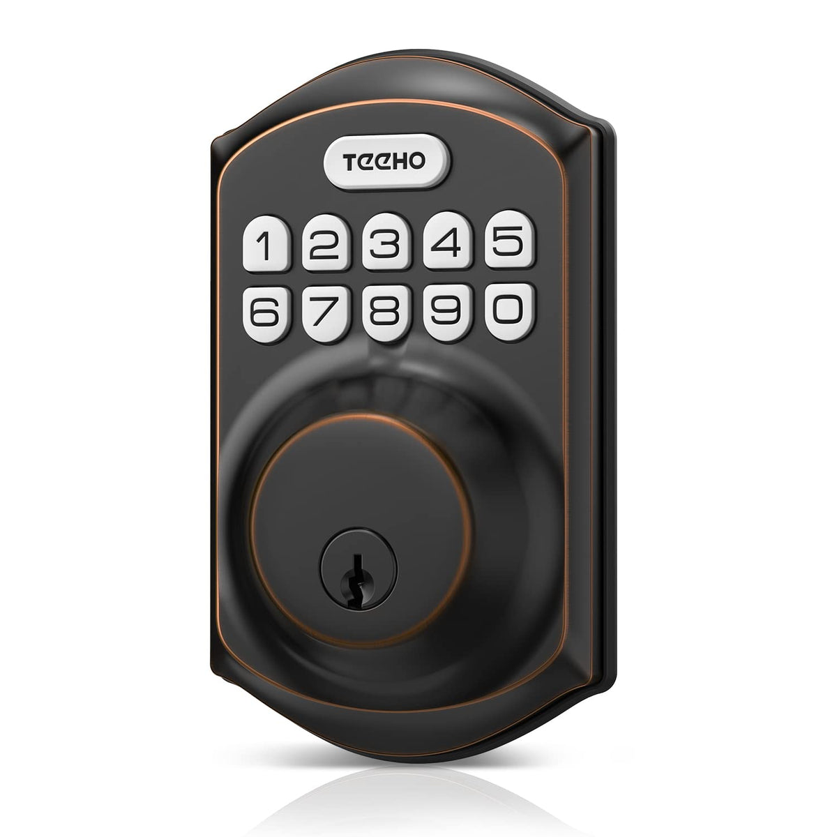 TEEHO TE001 Keyless Entry Deadbolt with Keypad for Front Door, Bronze