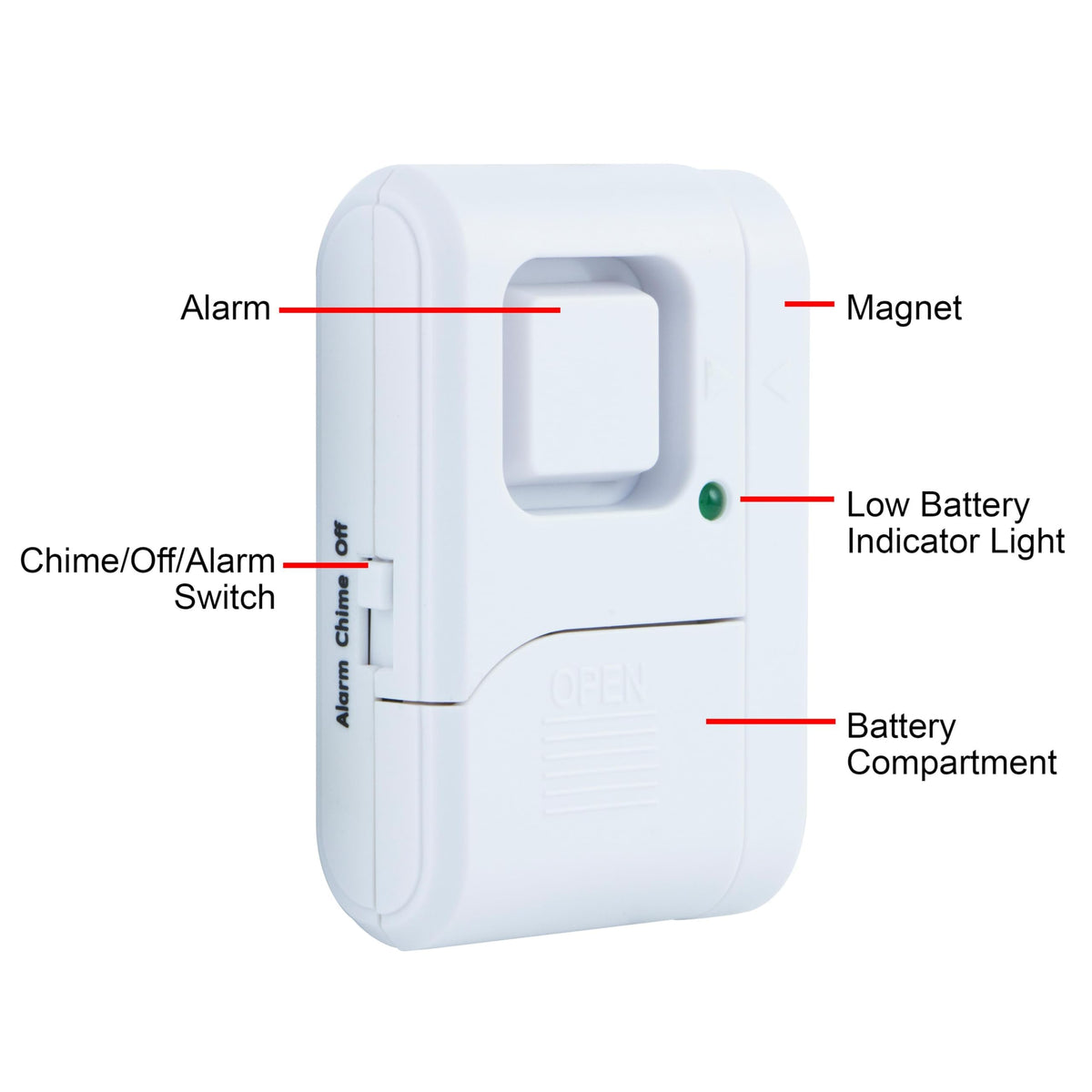 UltraPro Personal Security Window and Door Alarm, 4 Pack, Wireless Chime