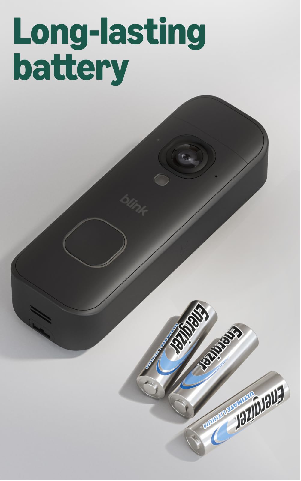Blink Battery Doorbell 2K+ (newest model) and Blink Chime (newest model) — Wireless video doorbell, 2K resolution, in-home chime, enhanced audio. Required Sync Module not included – (Black)