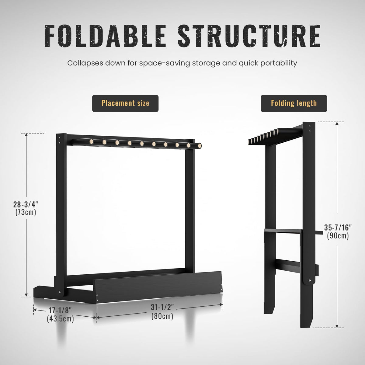 YUHUBY Adjustable EVA Padded Rod Guitar Rack Folding Multi Guitar Stand