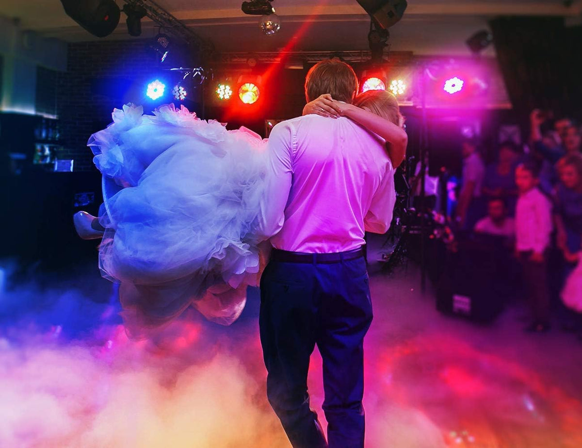 Litake DJ Par Lights, RGB 36 LED Stage Lights Sound Activated,Remote & DMX Controlled LED Uplights,7 Modes Uplighting for Dance Party Church Wedding Birthday Holiday Music Show-2 Pack