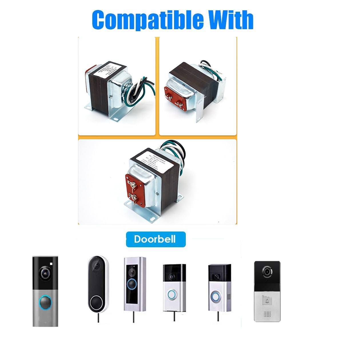 16V 30VA Doorbell Transformer for Ring Video Doorbells