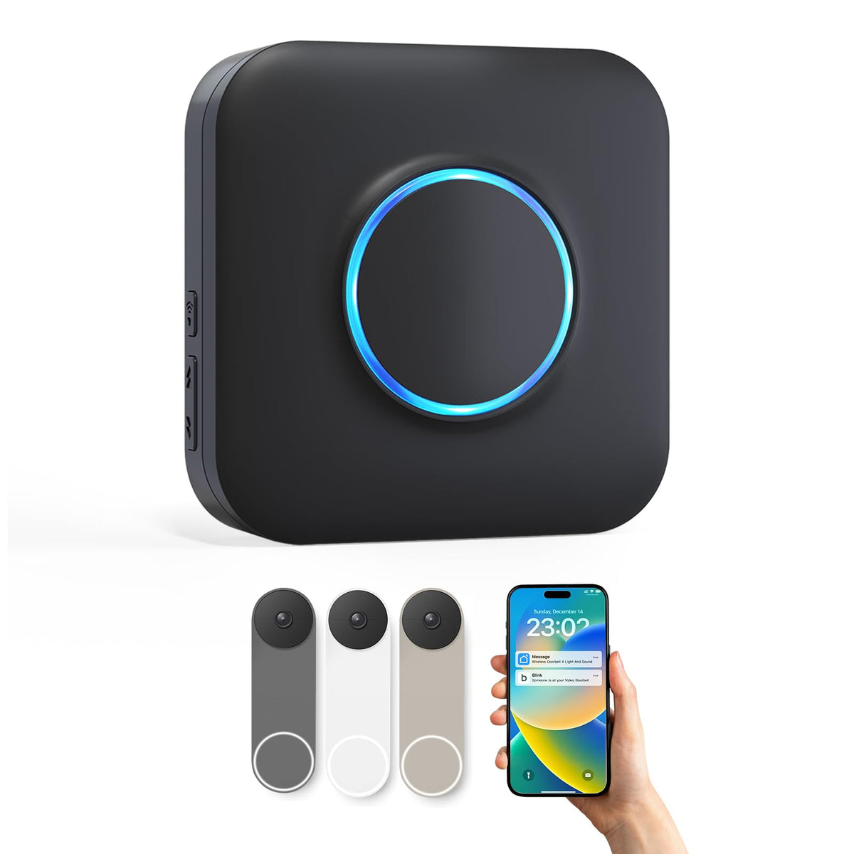 WIFI Wireless Doorbell Chime Compatible with Ring, Nest, Blink