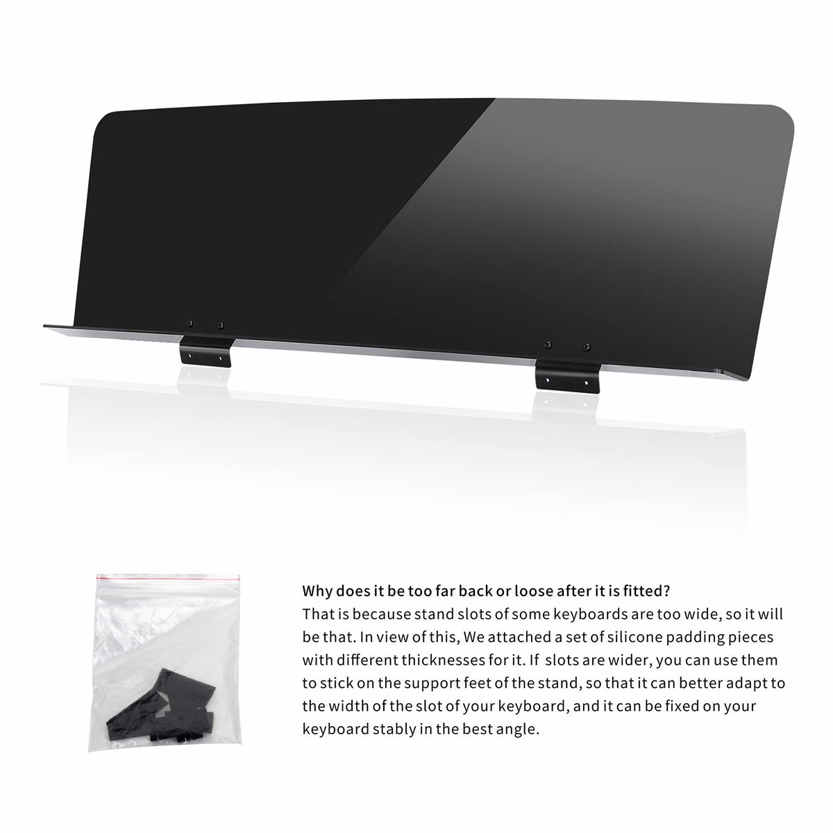 ATNEDCVH Music Book Stand for Keyboard, Sheet Music Stand Compatible for Yamaha Roland Casio P105 P115 P125 P128 P515 YDP-143 144 163 164 184, FP30X 60X 90X Digital Piano Keyboards