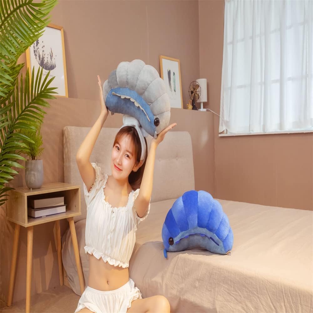 pangcangshu Likelike Insect Plush Toys Pill Bug Stuffed Soft Animals Pillow Back Cushion Insect Doll Kids Toys Girls Boys Easter, Thanksgiving, Christmas, New Year's Gifts(Blue,50cm/19inch)