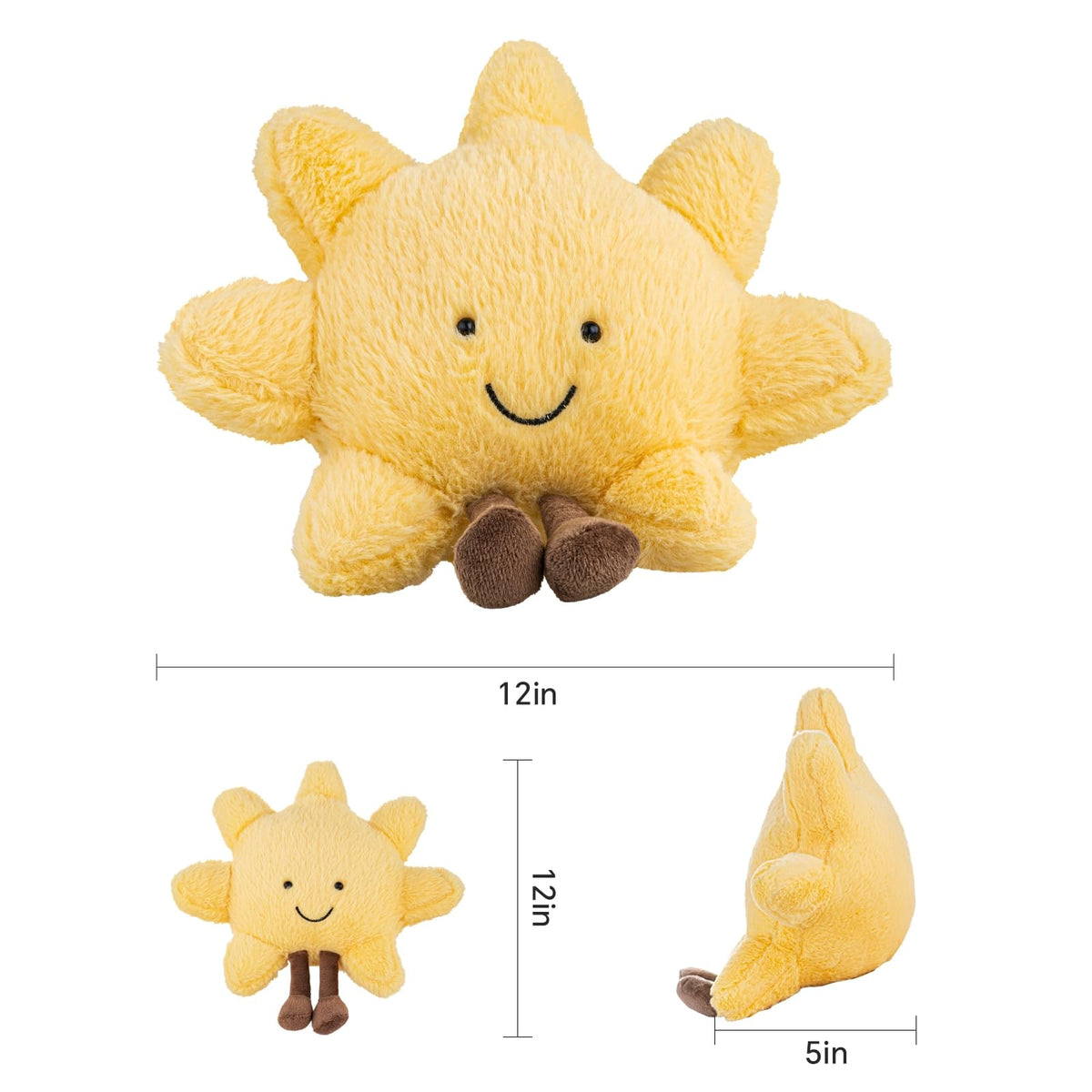Sun and Moon Plush, 12" Sun Pillow Moon Pillow 2PCS Soft Plush Toy
