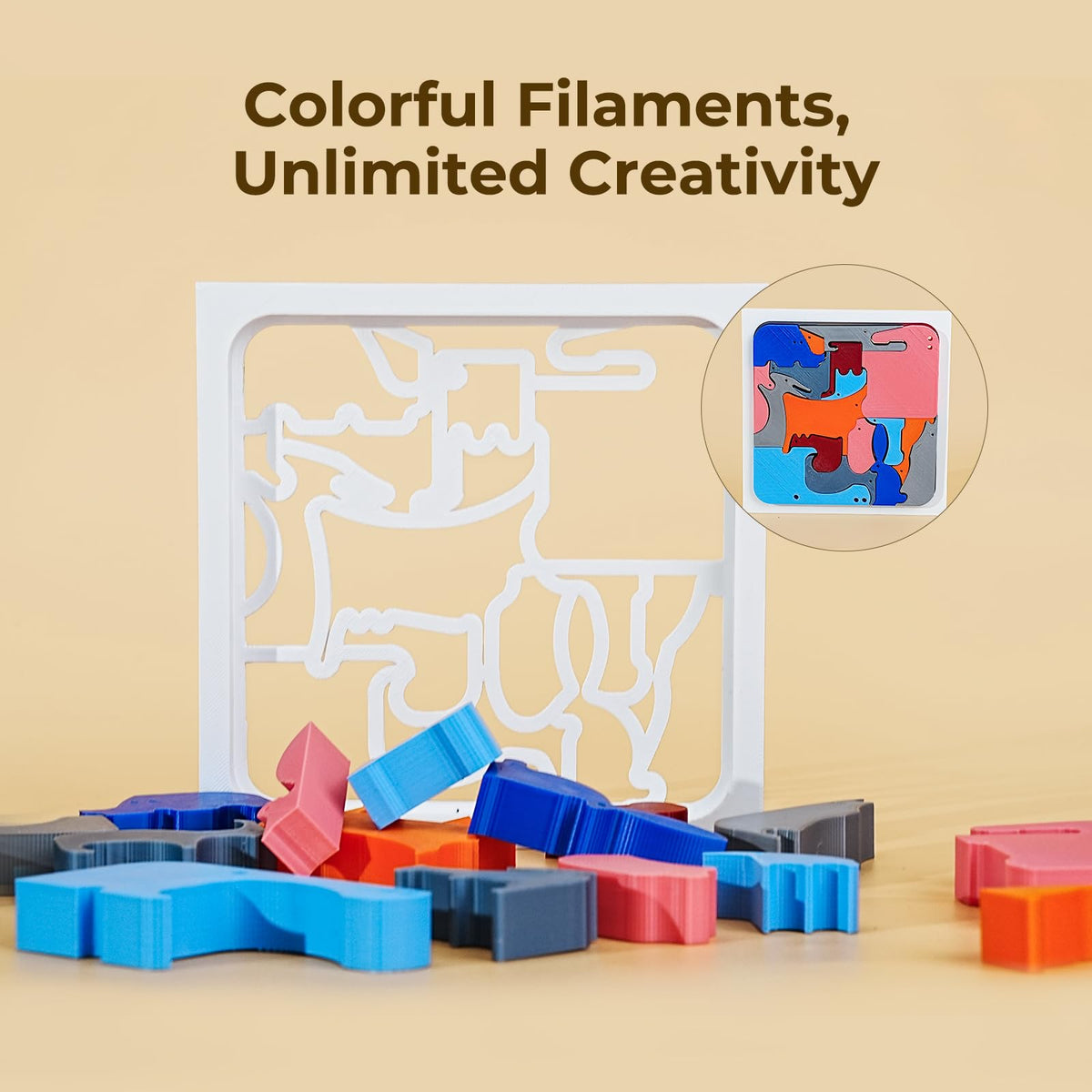 Creality PLA 3D Printer Filament, Black & Black, 2‑Pack, 2KG Total