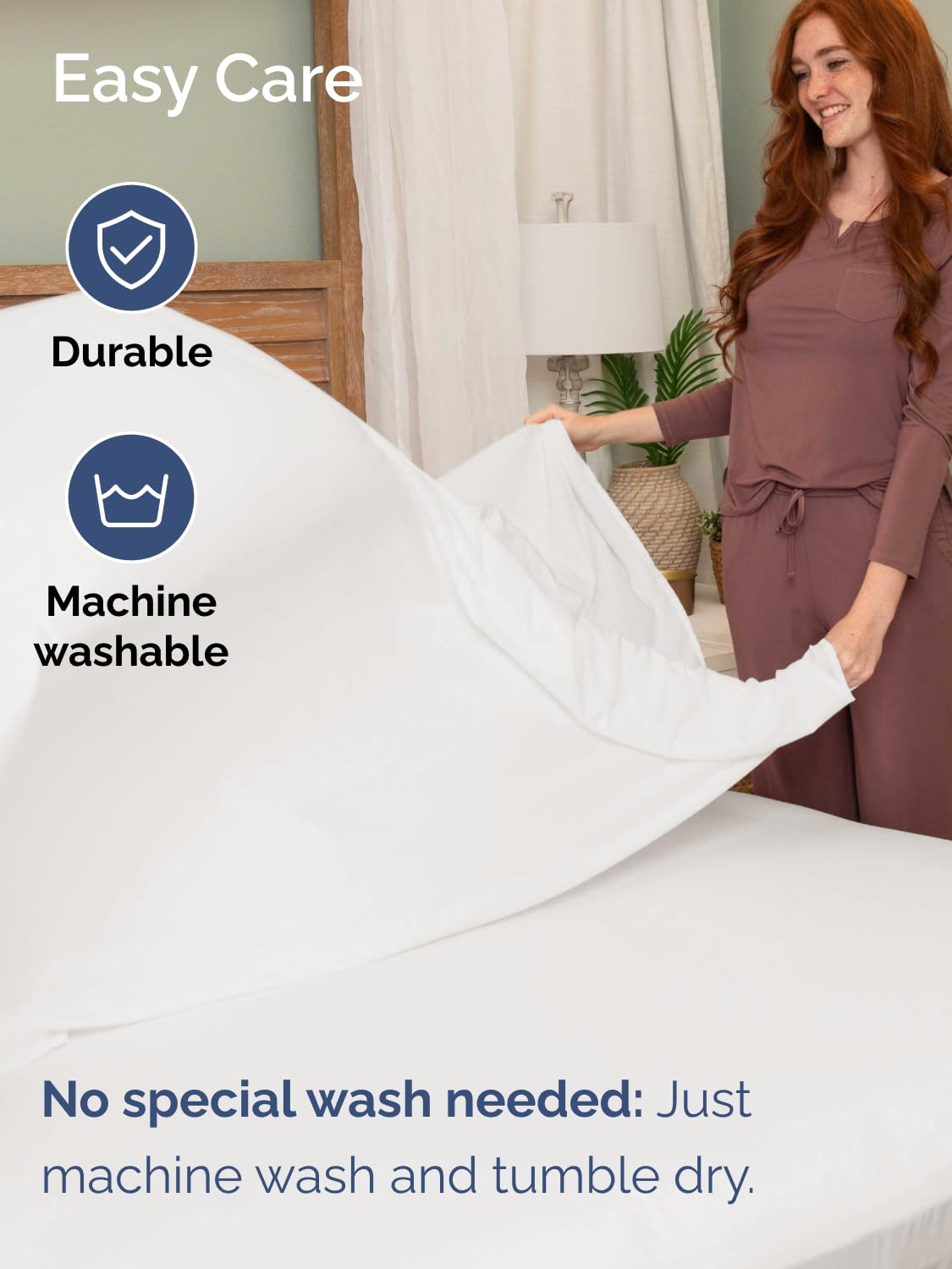 Extra Deep Queen Sheet Set - 4 Piece Breathable & Cooling - Antique White
