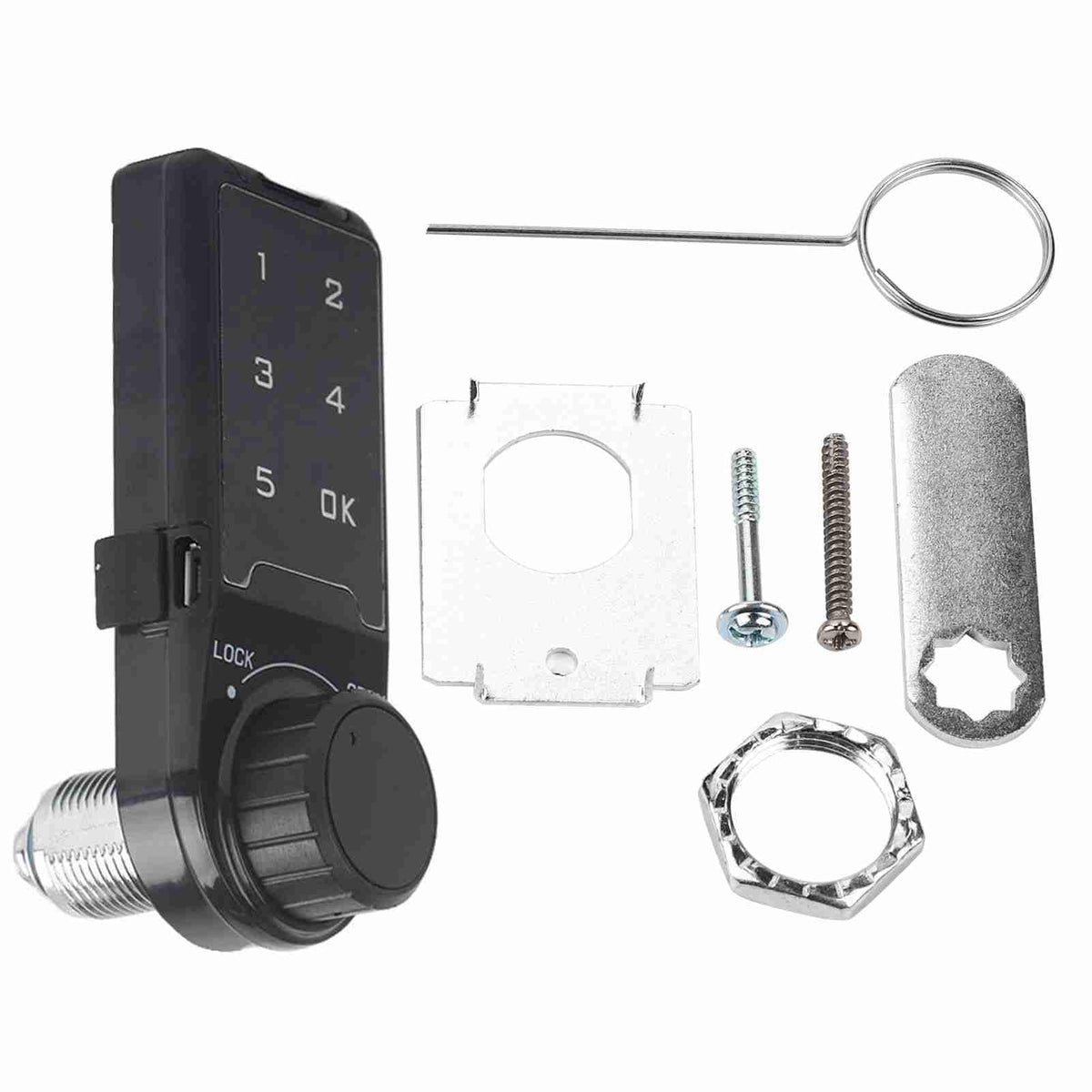 Rcniso Smart Deadbolt Lock, ABS Touch Keypad Lock Short Appearance Wide Application for Agent (Installation Size L=30)