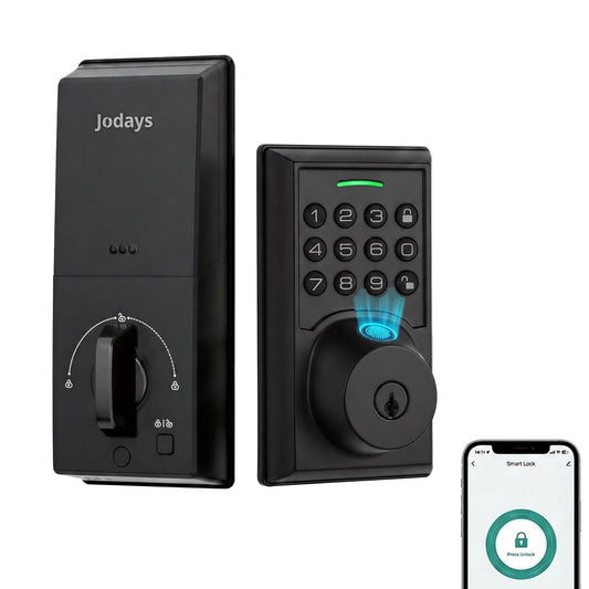 Jodays Fingerprint Smart Deadbolt with Keypad, Keyless Entry Door Lock