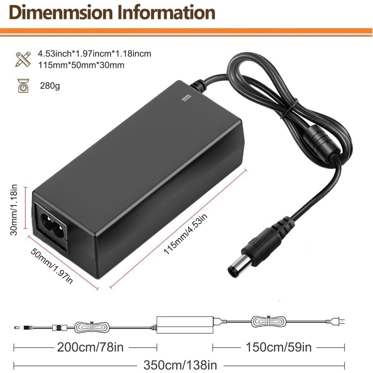 lojiraz 12V Power Adapter Cord Compatible with Pioneer DJ Serato DDJ-1000 DDJ1000 SRT DDJ-1000SRT DDJ-1000SRT-W 4-Channel Club Style Digital DJ Controller 12VDC DC12V 12.0V Power Supply Cord PSU