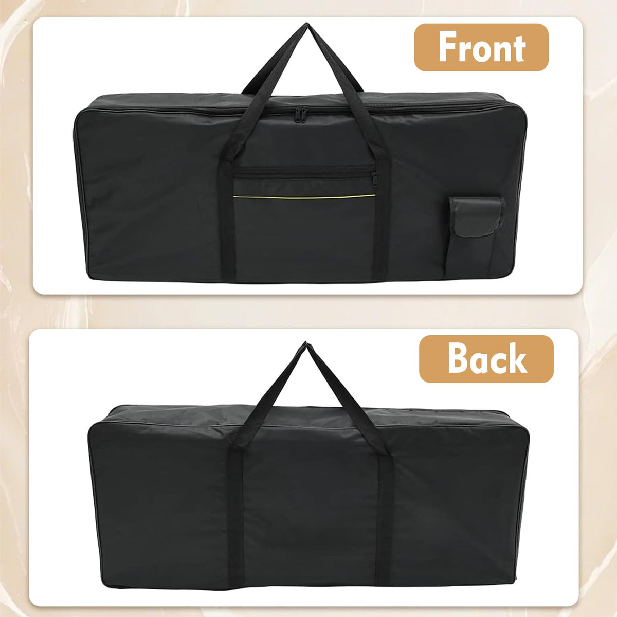 61 Key Keyboard Case, 38.6x16.2x5.1Inch Piano Bag with Handle and Pockets