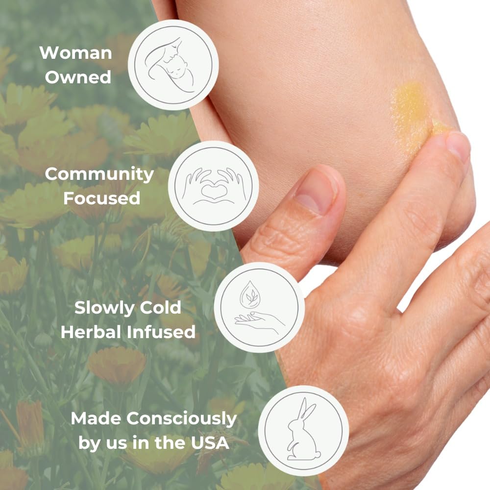 Ora's Amazing Herbal Makeup Remover Balm, Calendula Cleansing Balm with Licorice Root, Make Up Remover, Fragrance Free Skincare, Plant Based Makeup Melt, 4 oz
