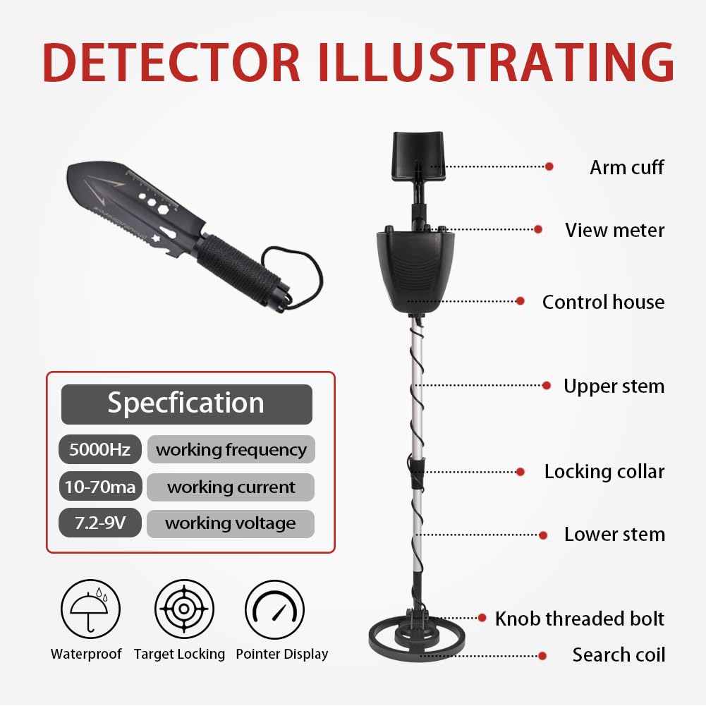 Wedigout Metal Detector for Adults & Kids Ages 8-12