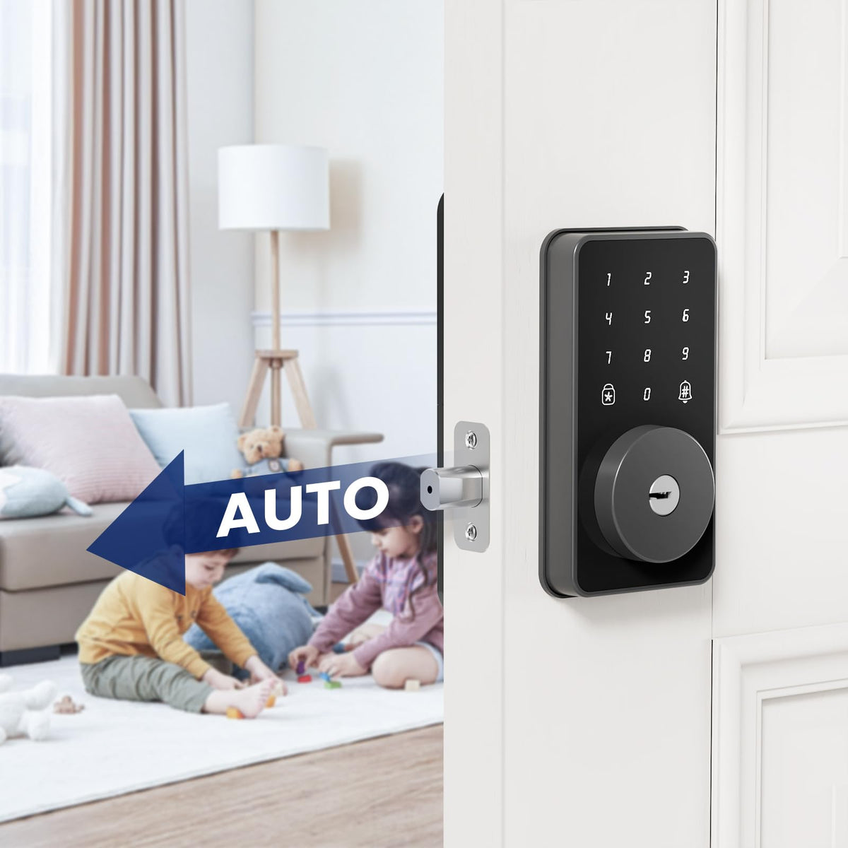 Keyless Entry Door Lock with Keypad, Biquole Smart Deadbolt Lock