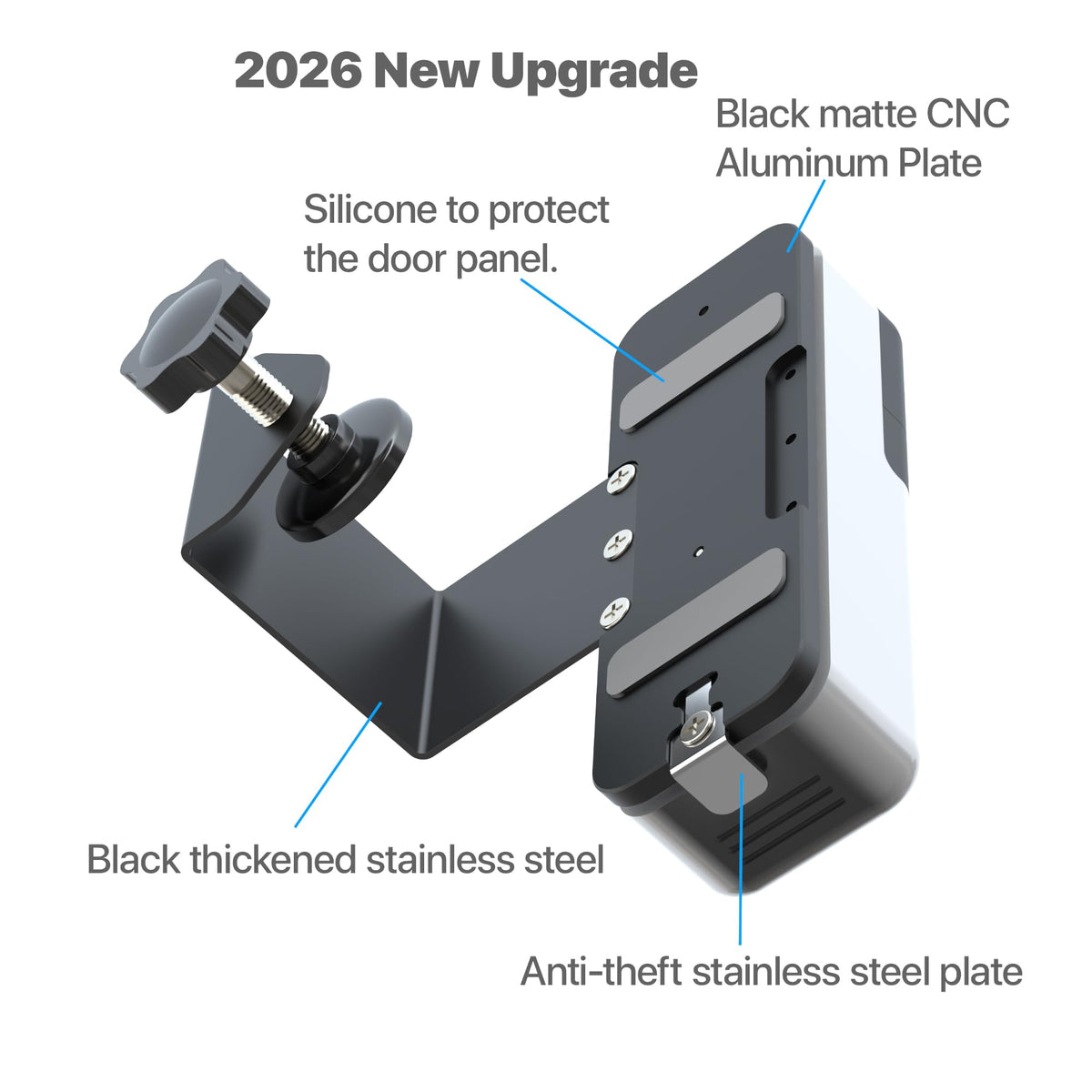 VMEI Anti-Theft Door Mount Compatible with Wyze Video Doorbell Pro, Made of Hard Stainless Steel and Aluminum Alloy, Real Anti-Theft, No Drill, Not Block Night Sensor (Silver)