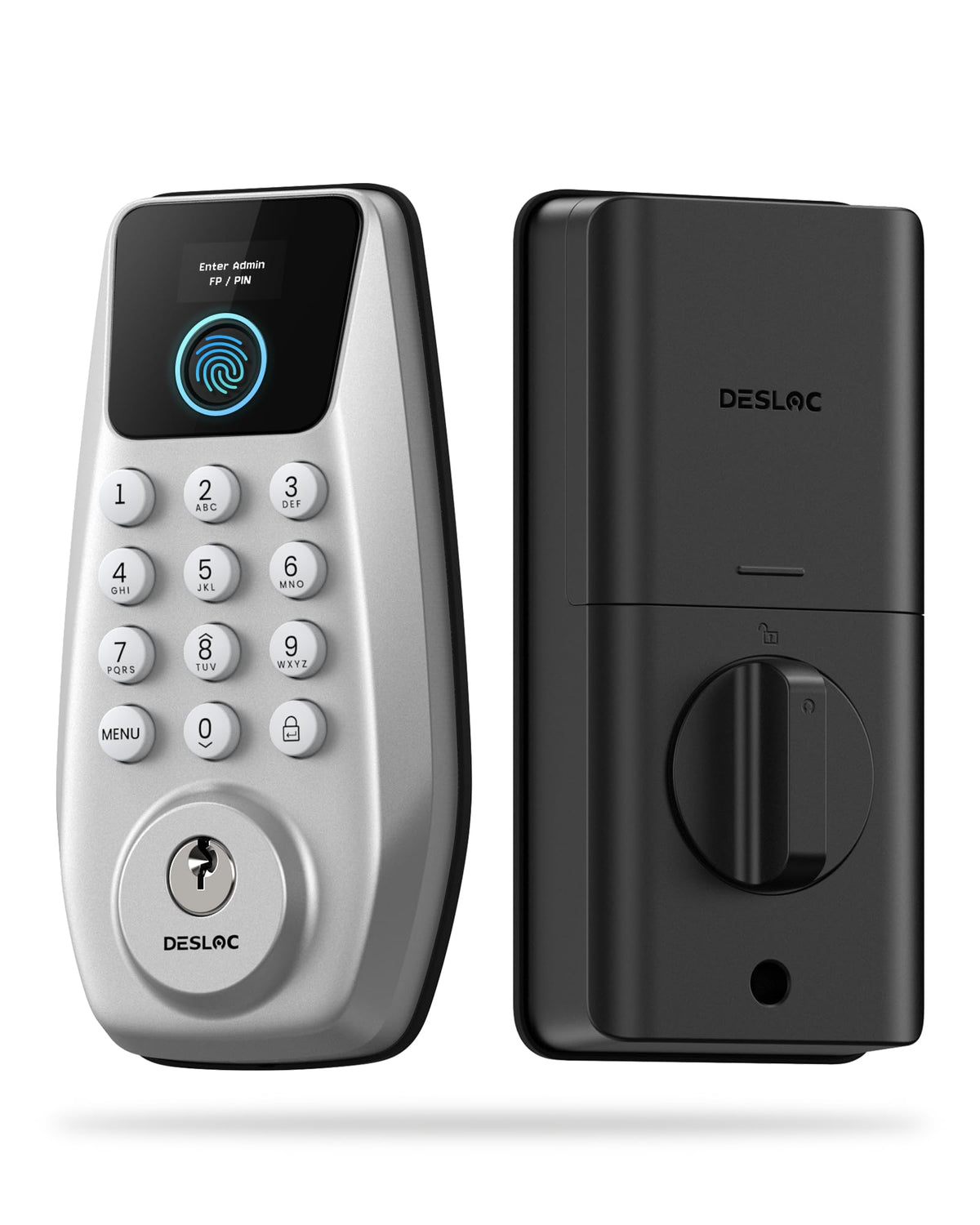 DESLOC C110 Fingerprint Keyless Entry Door Lock, Visual Display, Auto Lock