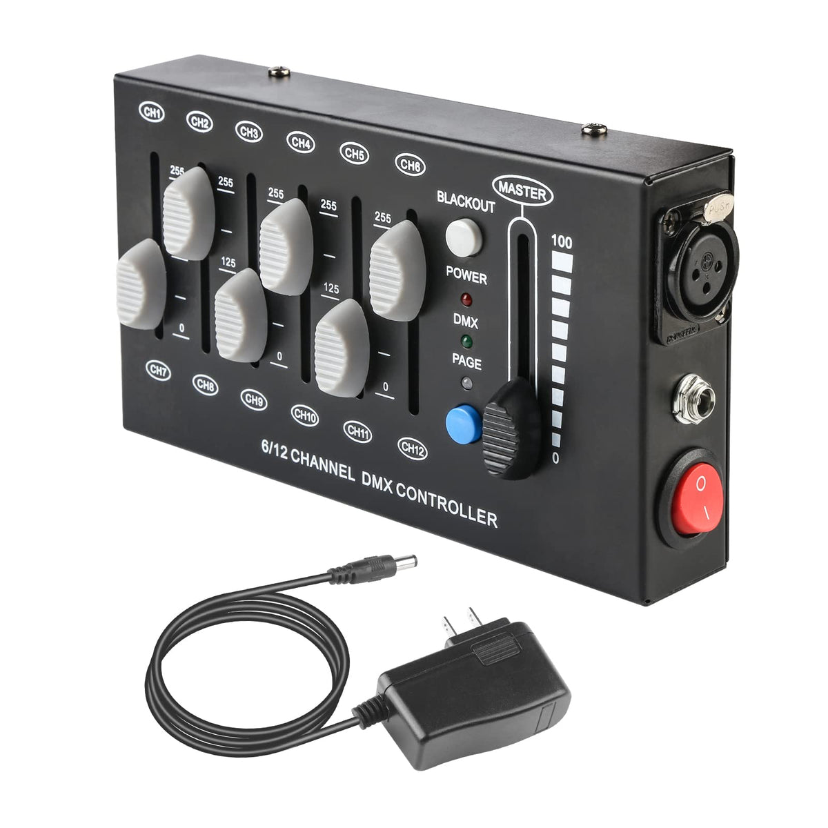 MAD OWL 12 Channel DMX dimming Controller, mini dj Lighting Controller,DMX512 Signal Protocol dimmer Suitable for Small Stage Lighting