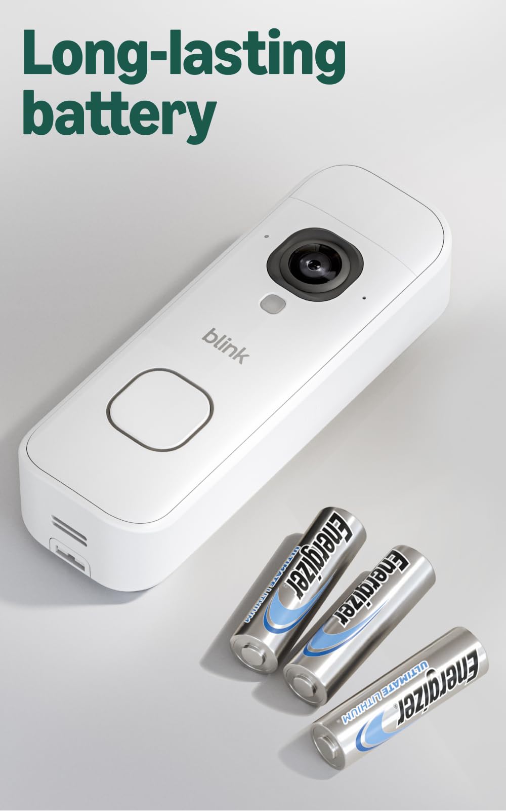 Blink Battery Doorbell 2K+ (newest model) — Wireless video doorbell, 2K video resolution, enhanced audio. Sync Module Core included – System (White)