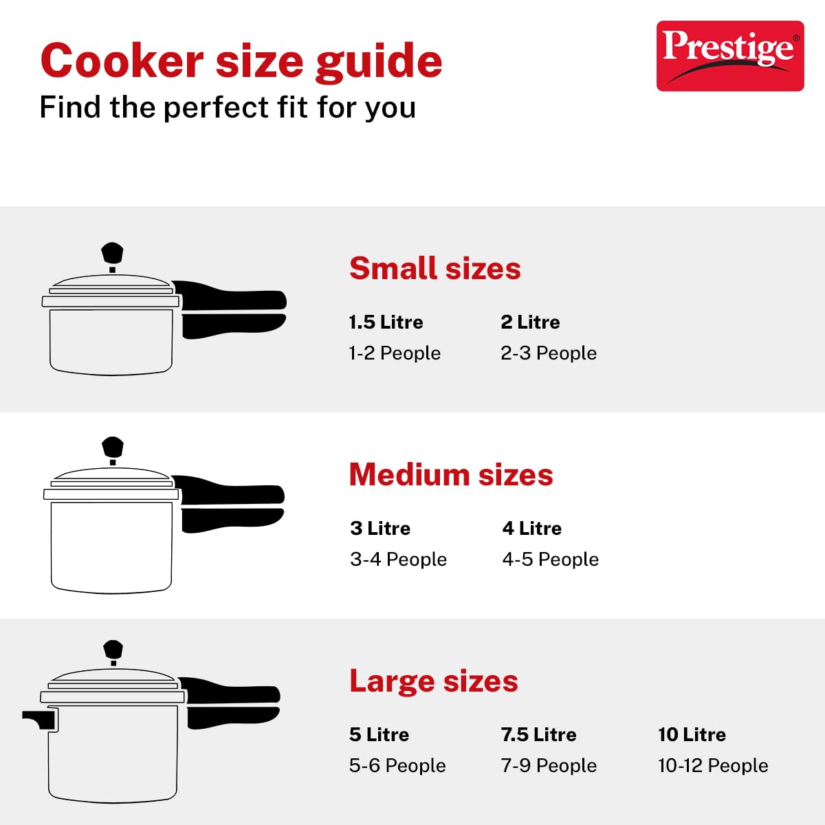 Prestige Popular Aluminum Pressure Cooker