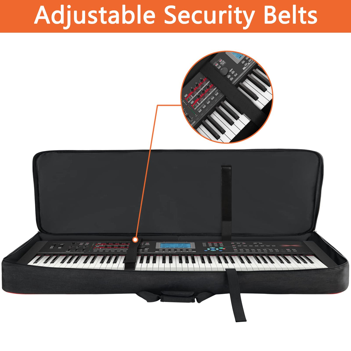 SNIGJAT 88 Key Keyboard Case Soft with Adjustable Padded Shoulder Straps