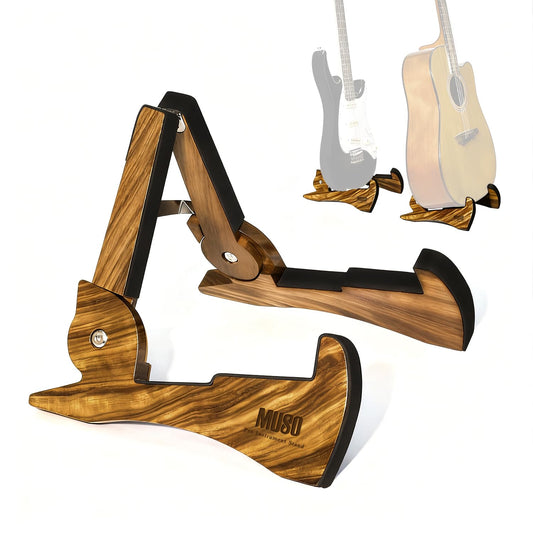 Guitar Stand, Acoustic Guitar Stand with Padded Foam, Classical Electric Guitar Stand,Folding Bass Guitar Display Stand Travel Guitar Stand, Compatible with Mandolin, Bass, Banjo, Ukulele,Rabbit-Shape Patented (Zebra)