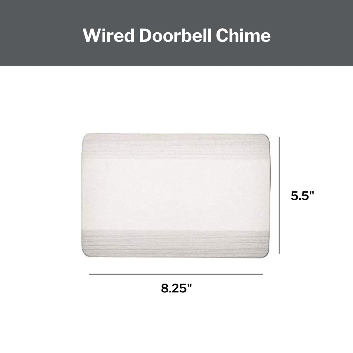 Craftmade CBR-W Basic Tapered Rectangle Doorbell Chime | Wired Interior Door Chime | White Finish | Wall Mount Entry Chime for Residential and Commercial Use | Traditional Wired Doorbell Chime System