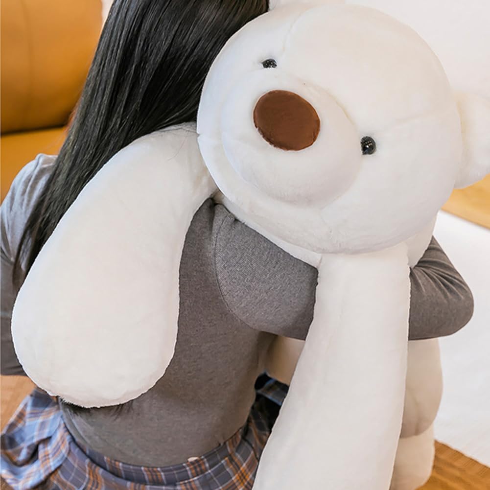 SNOWOLF Large Weighted Bear Stuffed Animals, 31.5" White Bear Plush Throw Pillow Super Cute Kawaii Plushie Polar Bear Hugging Toys Gifts for Boys Girls Adults, 80cm, White