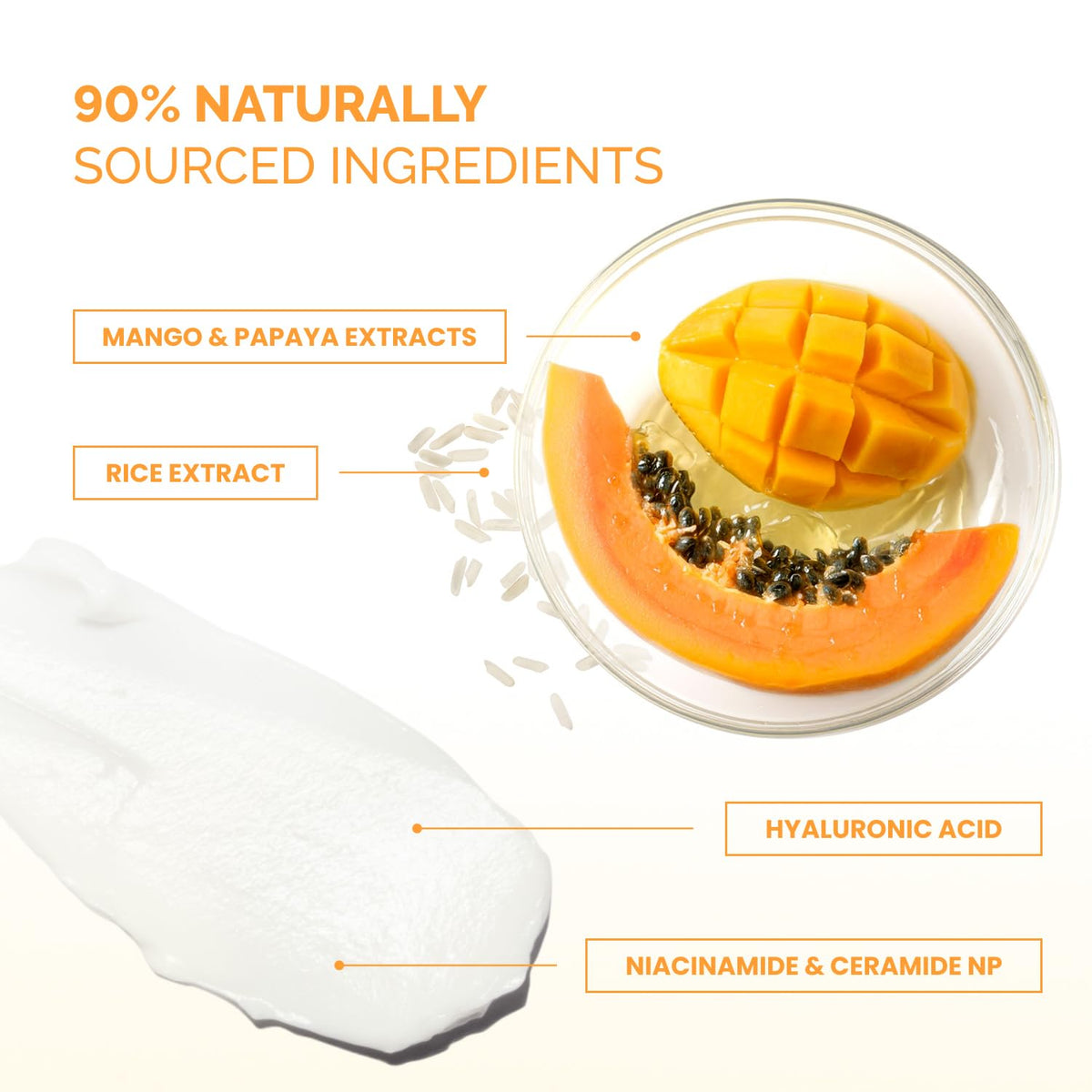PLANTIFIQUE Korean Cleansing Balm Makeup Remover with Mango, Hyaluronic Acid, and Ceramide - Nourishing Melting Cleanser for All Skin Types, 1.41 oz / 40 g