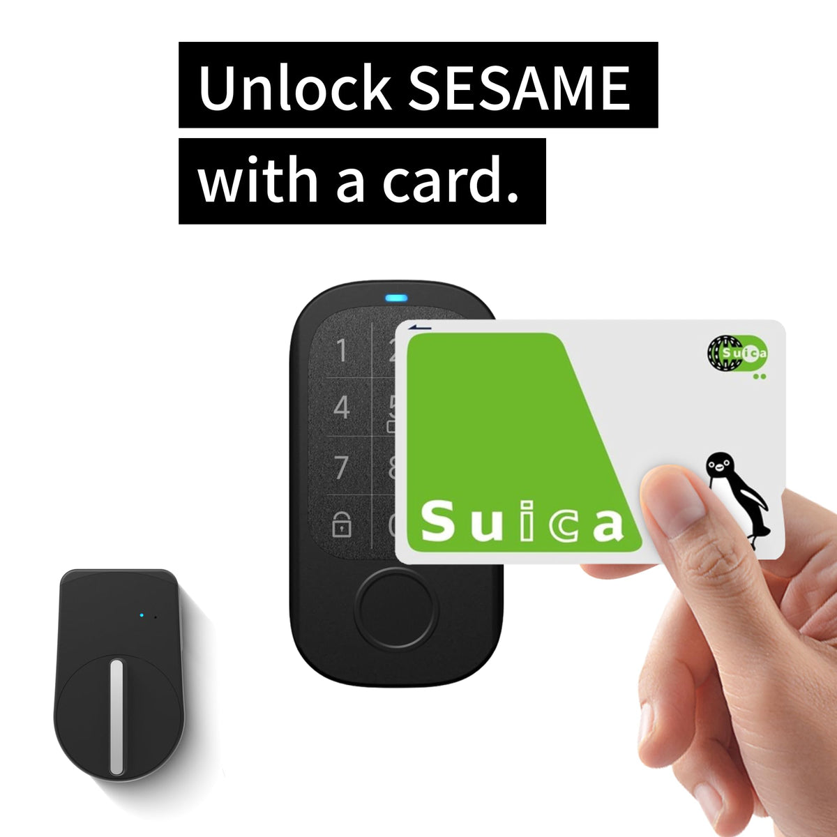 CANDY HOUSE Sesame Touch Pro, Smart Lock, Fingerprint, NFC Card, Passcord, Bluetooth Keyless Entry Door Lock for Front Door, Home, Airbnb, Vacation Rental