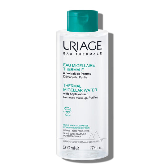 Uriage Micellar Water for Combination & Oily Skin, Removes Markeup