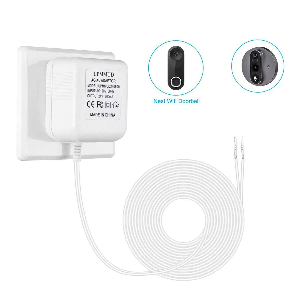 UPMMUD AC-AC 24V Video Doorbell Power Supply Transformer