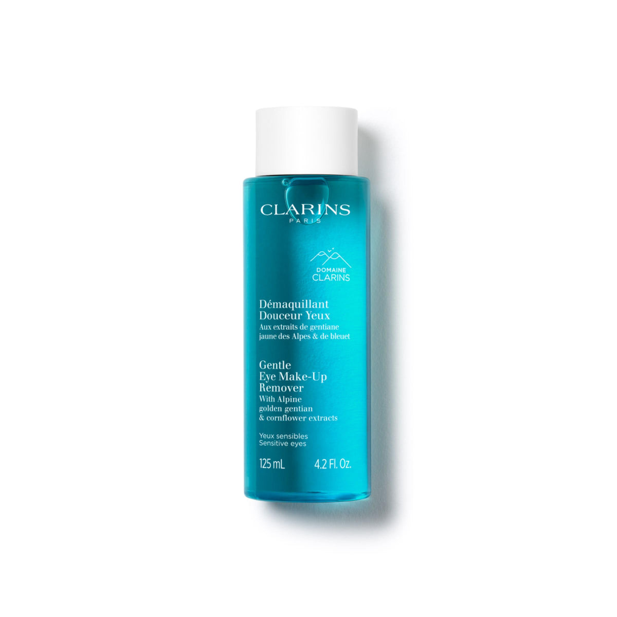 Clarins Gentle Eye Make-Up Remover | Removes Light To Medium Eye Make-Up | Cleanses, Soothes and Softens | Conditions Lashes | Oil-Free | Ophthalmologist Tested | All Skin Types | 4.2 Fluid Ounces