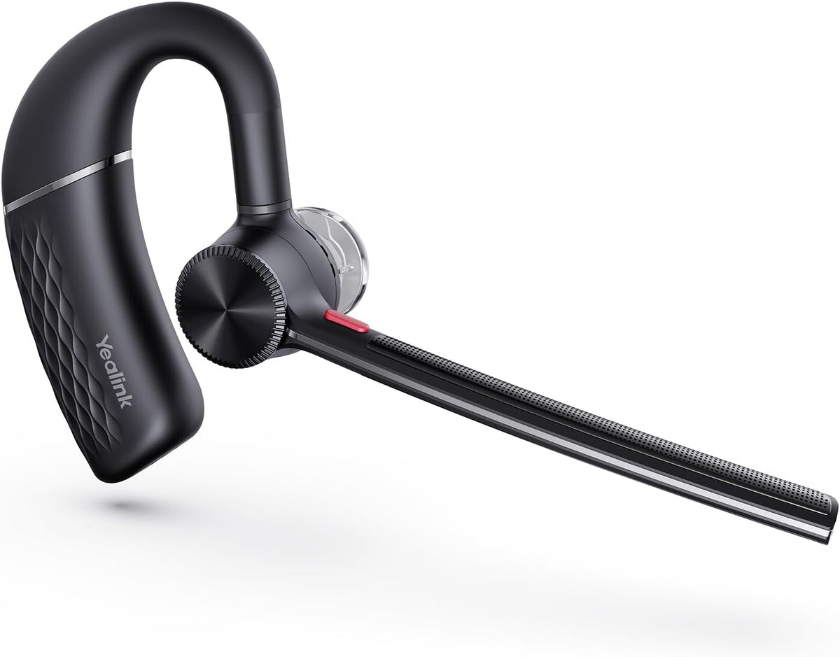 Yealink BH71 Lite Bluetooth Headset,Wireless Earpiece with 4 Noise Cancelling Microphone,10H Talk Time,Adjustable Ear Hook,Bluetooth Earphones for Cell Phone,Driving,Office Work