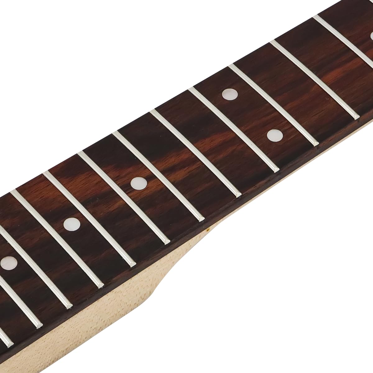 Domofa Electric Guitar Neck for ST Style Guitar 22 Fret 25.5 Inch Maple Rosewood Fingerboard Replacement Parts Bolt on