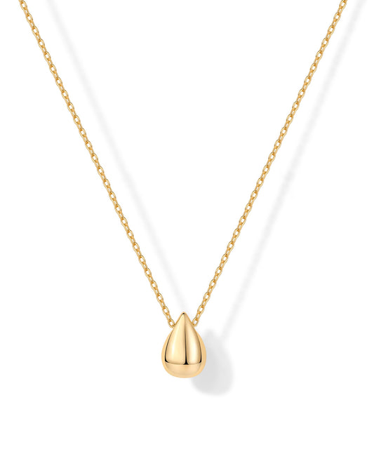 PAVOI Dainty Pendant Necklace for Women, 14K Gold Plated, Yellow Gold, Y