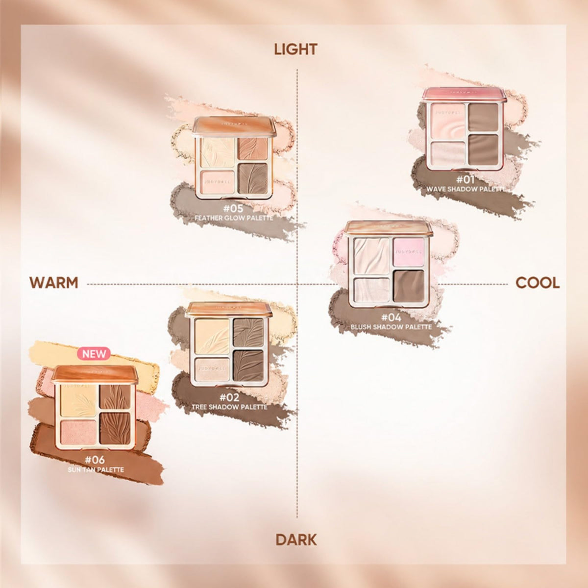 JUDYDOLL Contour Palette Highlighter Makeup Korean Makeup (01 Wave)