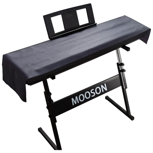 Mooson Keyboard Piano Cover, Digital Piano Dust Cover, Light Luxury Soft and Premium Surface, Thickening Electronic Organ Covering Keyboard Update Encasement (Black)