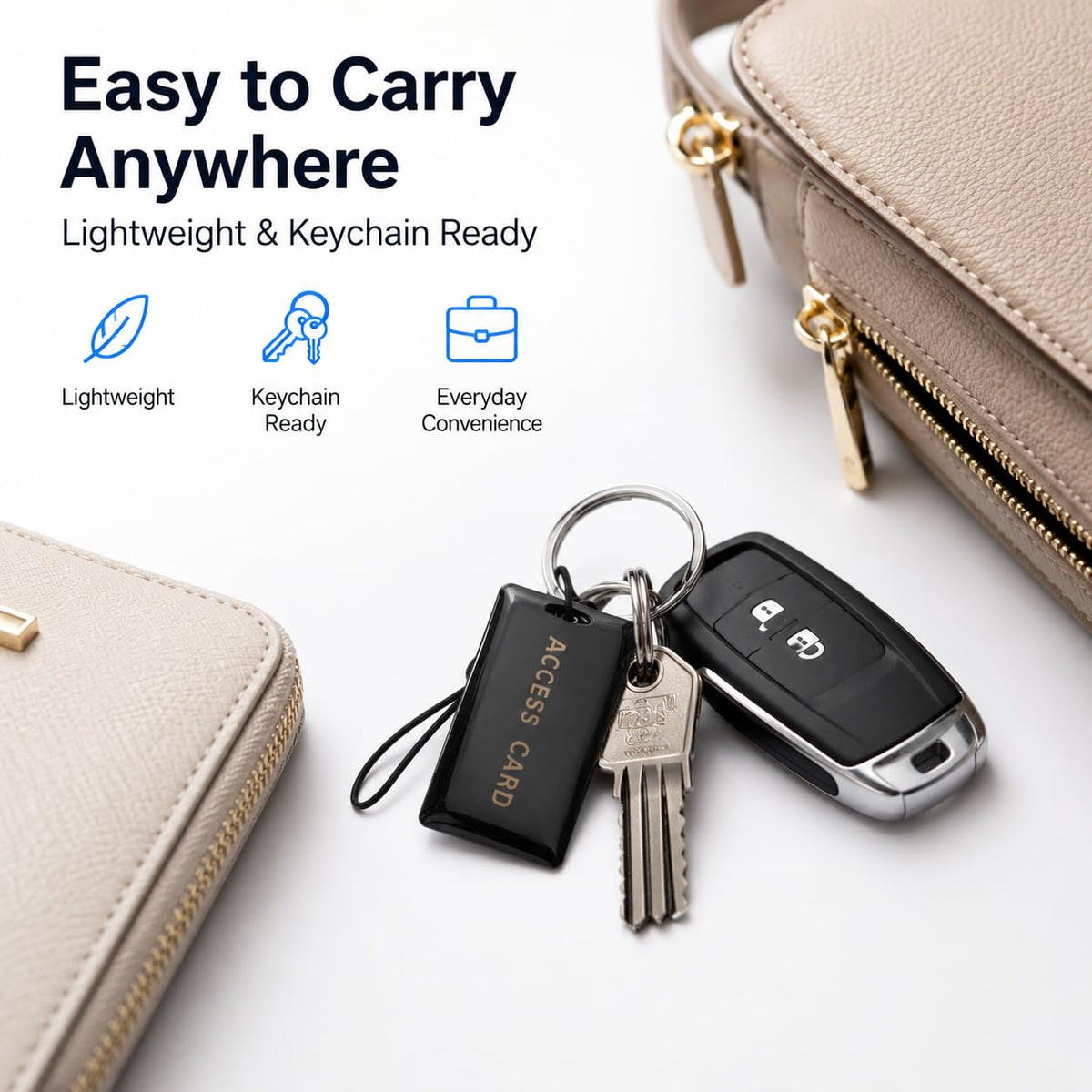 czceo 10 Pack RFID IC Cards for Smart Door Locks, 13.56MHz Key Fobs