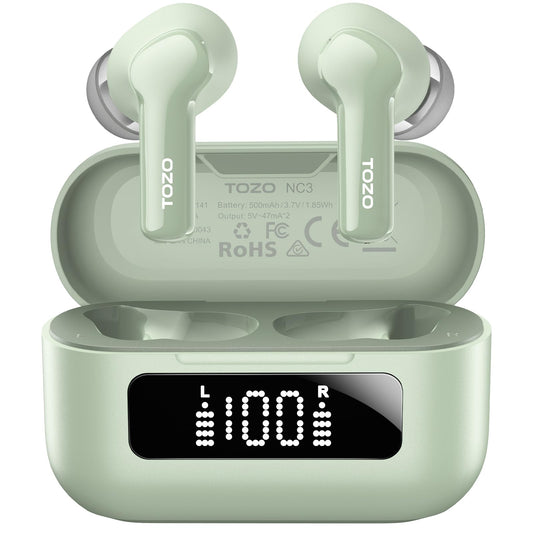 TOZO Hybrid Active Noise Cancelling in Ear Wireless Earbuds, 68H Playtime