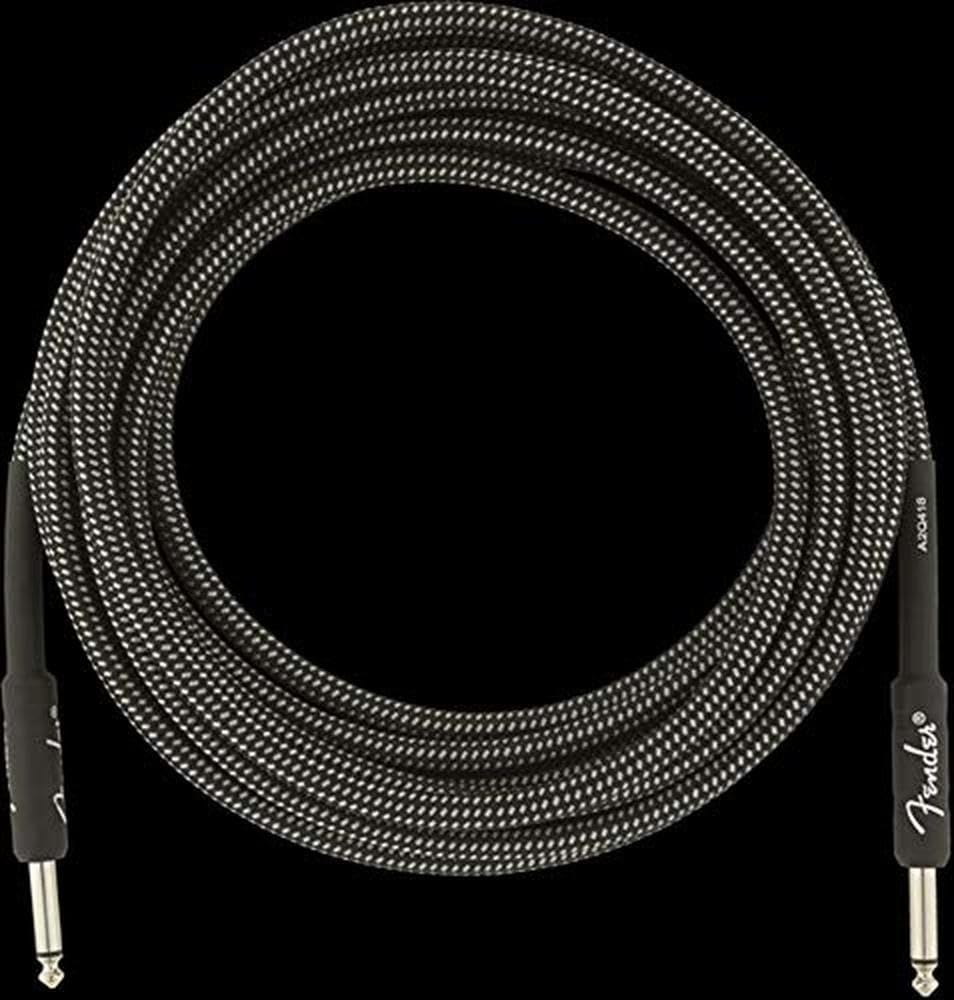 Fender Professional Series Tweed Instrument Cable, Guitar Cable, Guitar Accessories, Straight/Straight, Gray, 15ft