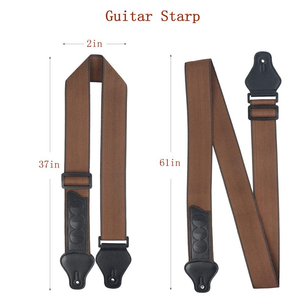 SUNYIN Guitar Stand Accesssories Kit Electric Acoustic A-Frame Guitar Stand 10-Feet Guitar Cord Guitar Capo Guitar Starp Guitar Tuner 3 Guitar Picks Begineer Guitar Accessories