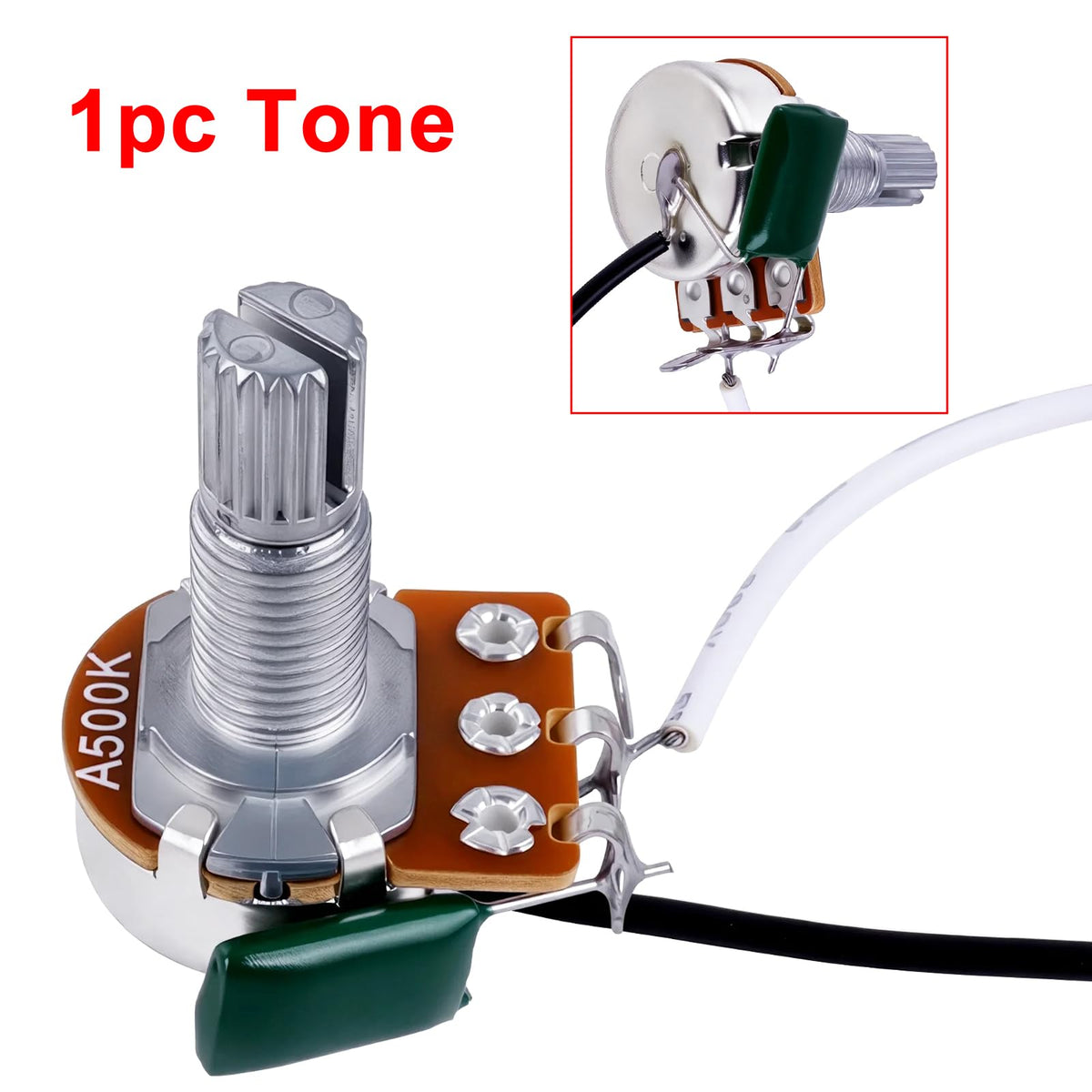 Banworks Electric Guitar Wiring Harness Kit 1 Tone 1 Volume Prewired 500K