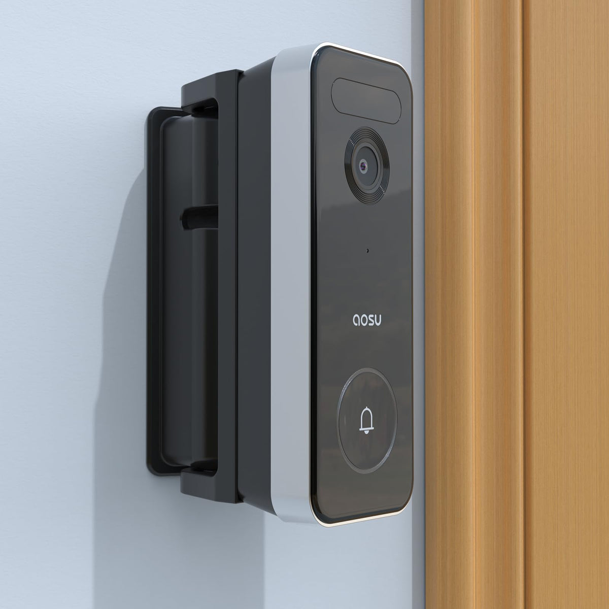 VOMENC Adjustable 0 to 90 Degree Left and Right Angle Mount Compatible with AOSU Video Doorbell Ultra (V8S1AX11)/Pro (V8P1AX11)/SE (V8E2CA11) Camera (Black)