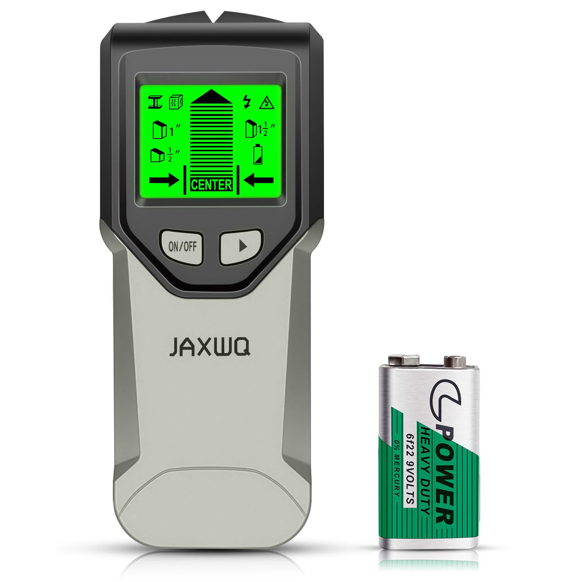 Stud Finder Wall Scanner - 5 in 1 Stud Finder Tool w/Smart Chip and HD LCD Display, Stud Detector Beam Finders for the Center and Edge of Wood AC Wire Metal Studs Joist Pipe (‎‎grayish)