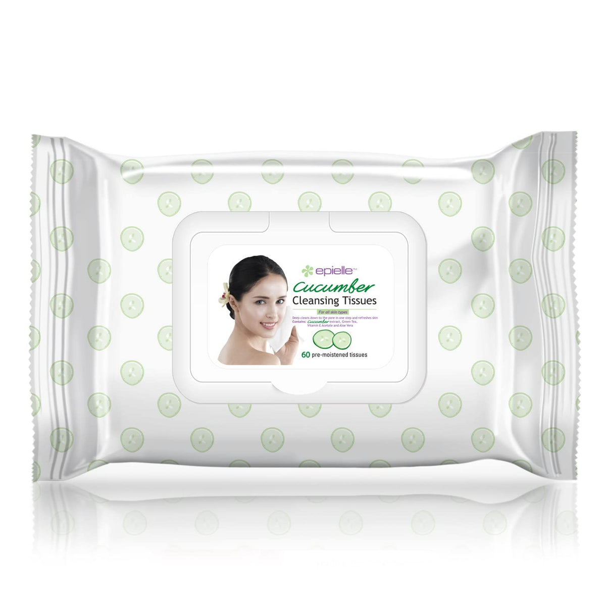 Epielle Makeup Remover Wipes, Remove Waterproof Mascara, Gentle Daily Facial Cleanser Towelettes with Collagen, Cucumber & Argan Oil, Stocking Stuffers, 60 Count (Pack of 4)